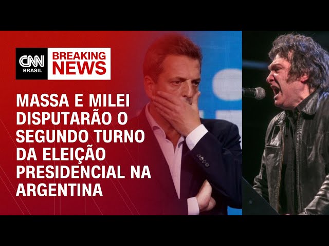 Massa e Milei disputarão o segundo turno da eleição presidencial na Argentina