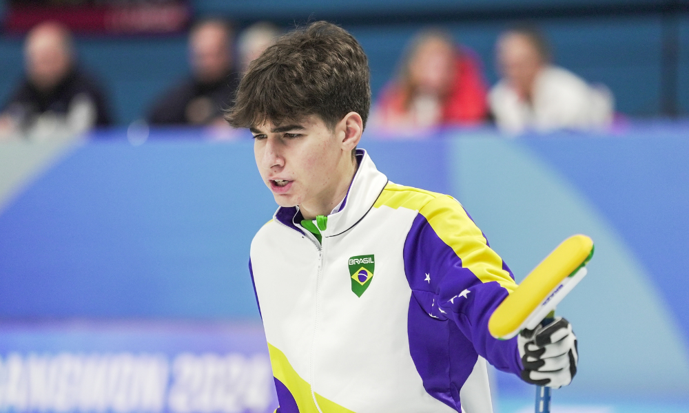 Pedro Ribeiro, capitão da equipe mista brasileira de curling